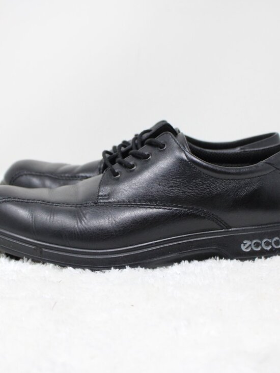 ECCO Golf Shoes Mens 8.5 EU 42 Black Leather Oxford Spiked Lace Up Athletic main image 9